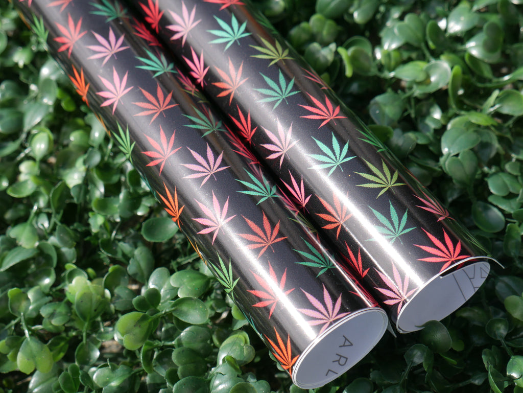 ADHESIVE Vinyl - Rainbow Kush 12x15” Customized