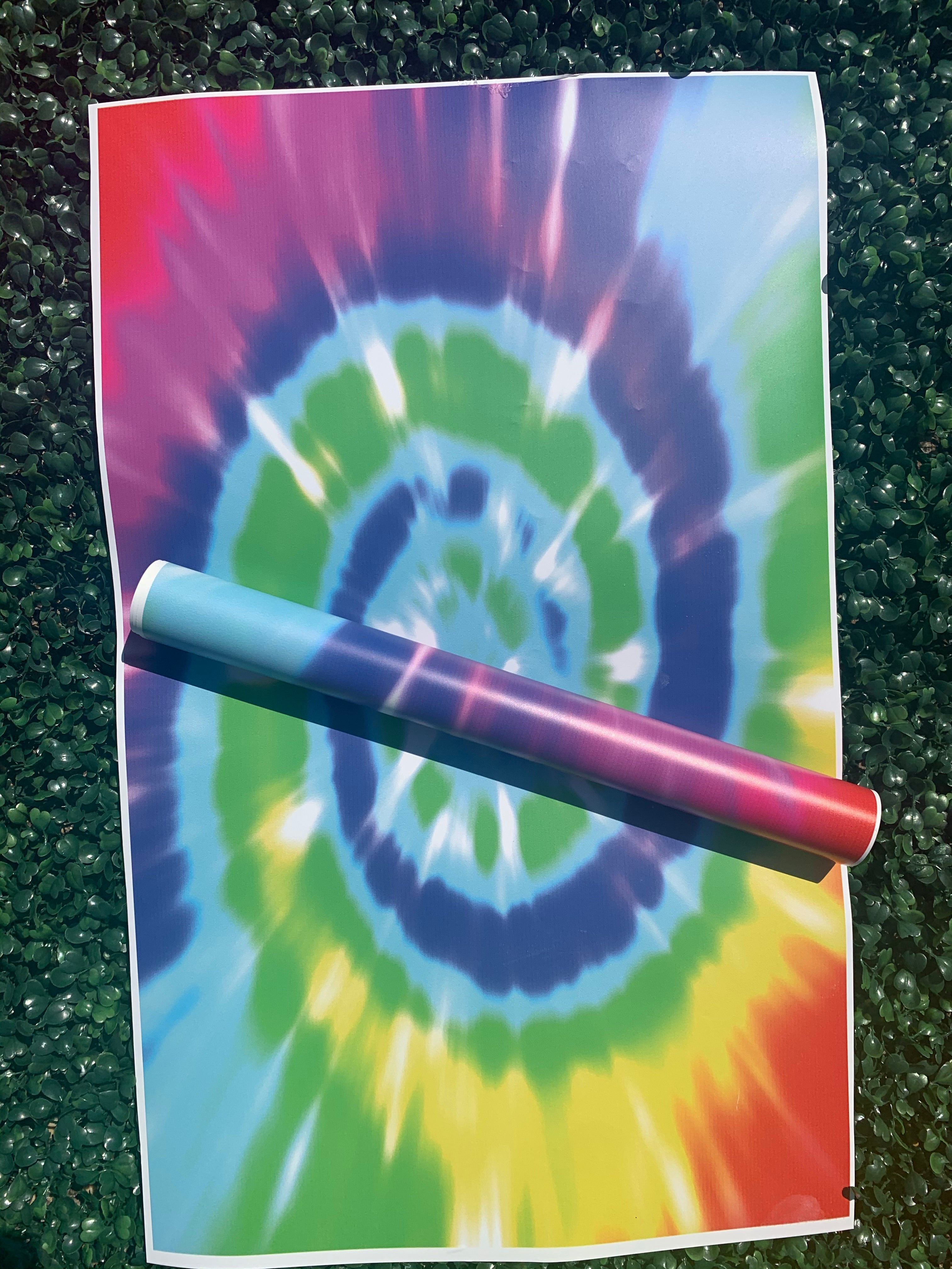 ADHESIVE Vinyl - Tie-Dye Circle 12x15” Customized