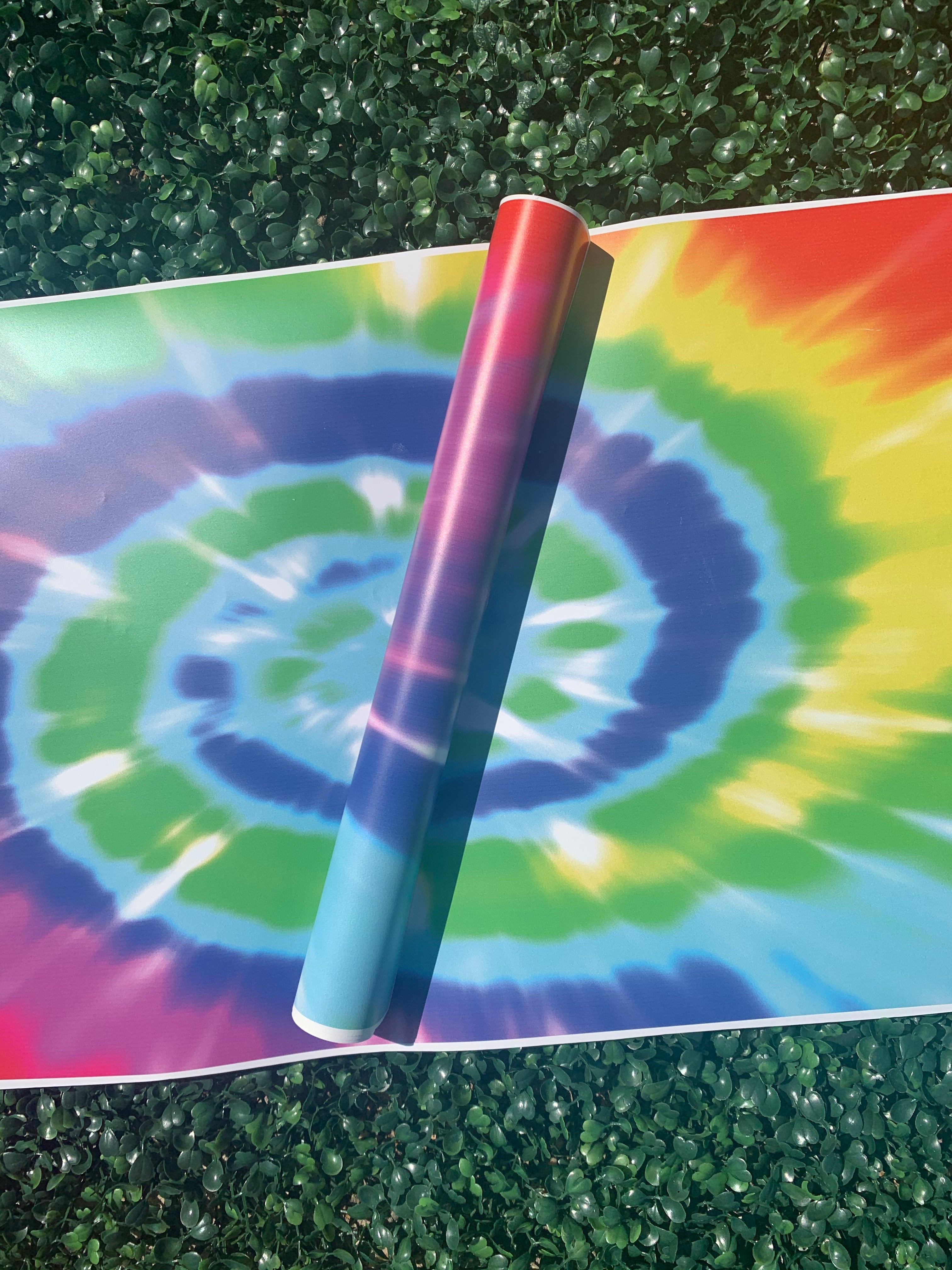 ADHESIVE Vinyl - Tie-Dye Circle 12x15” Customized