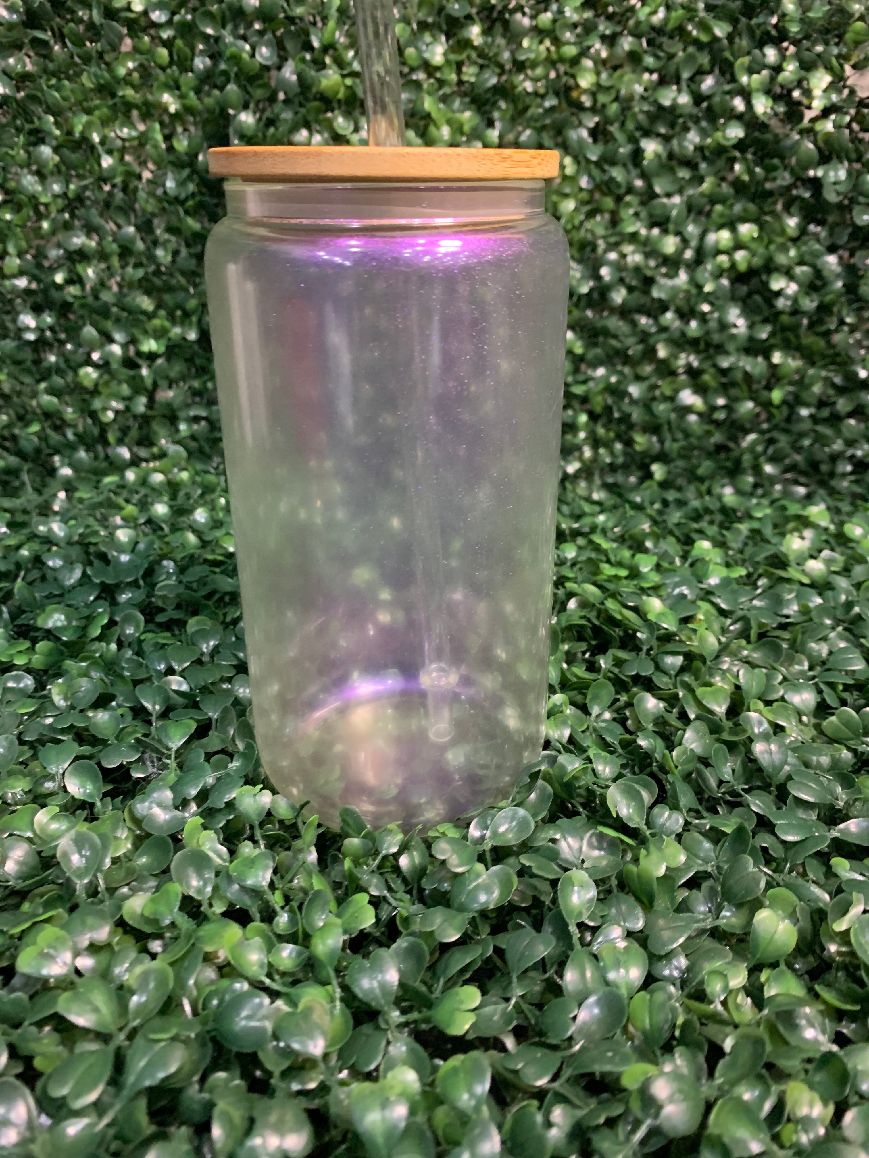 16oz Iridescent Sublimation  Mason Jar